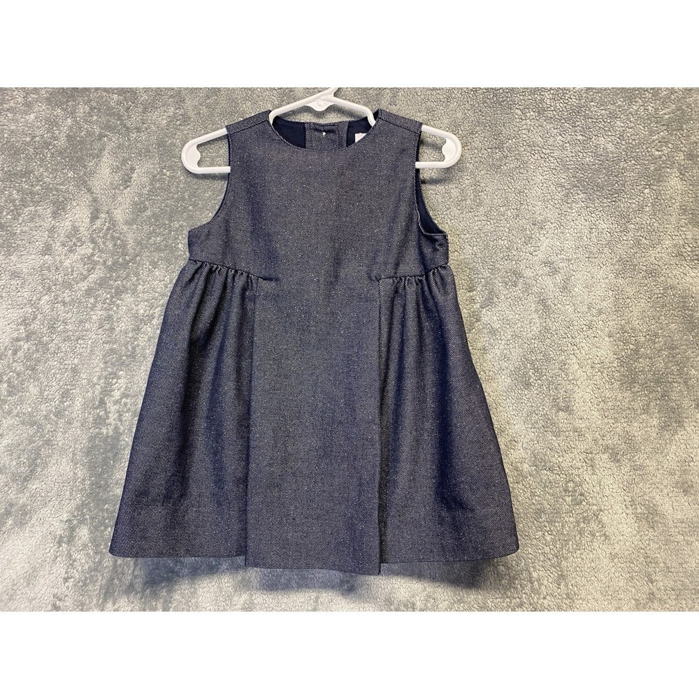Baby Gap Sparkly Denim Glitter Baby Girls Dress Size 18-24 Months
